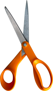 Orange scissors PNG image download-4371